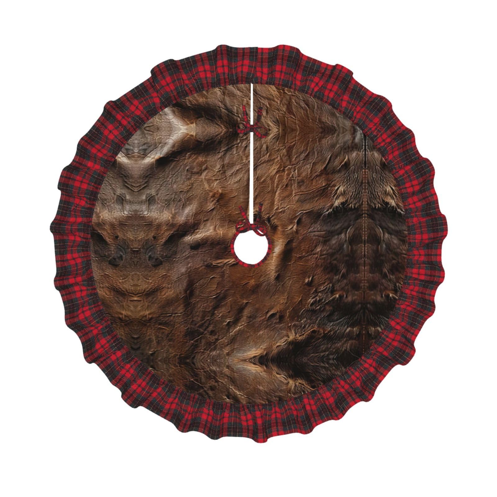 Jupe de sapin de Noël en cuir véritable pour ranimer la magie des fêtes