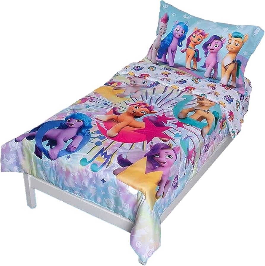 Amazon.com : My Little Pony 4 Piece Toddler Bedding Set - Includes