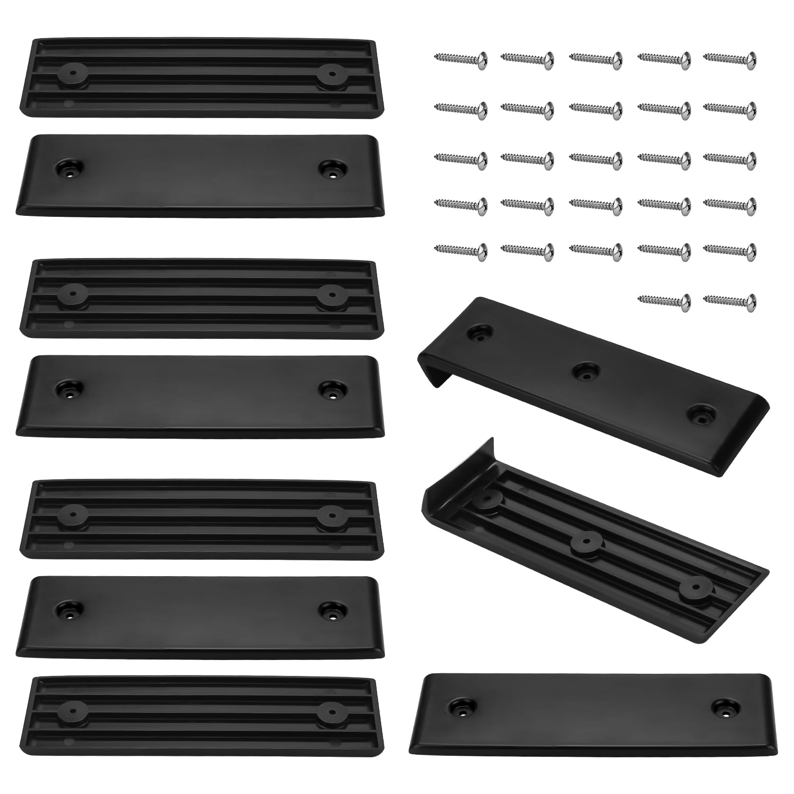 Boat Trailer Accessories Boat Trailer Bunk Slides Pads, E-Z Slide Trailer Pads and BunkEnders for Launching & Loading Boat on/Off Trailer Easier - 8 Pads (3"x10") + 2 Bunk Enders