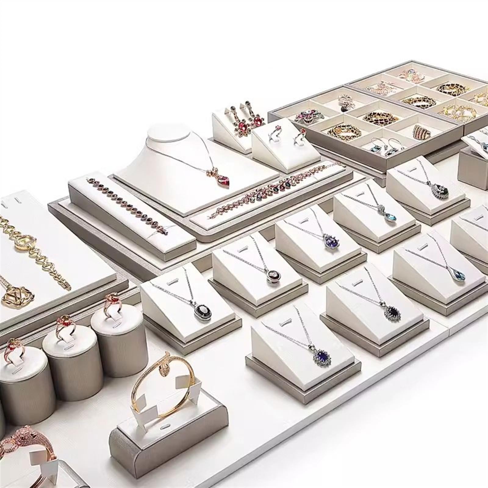 LLXYWJ Schmuckständer Halskette Display Büste Vitrine Schmuckständer Halskette Büste Kettenhalter Display Organizer Show Boutique Stand Mannequin Schmuck Organizer
