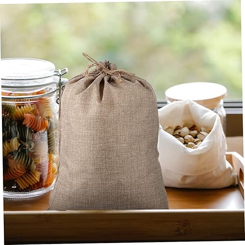 Miniatura 6 de Cabilock Bolsa de arpillera con cordón, bolsa de arpillera con cordón, bolsas de pan, bolsa de ajo, saco de arpillera, bolsas de almacenamiento de