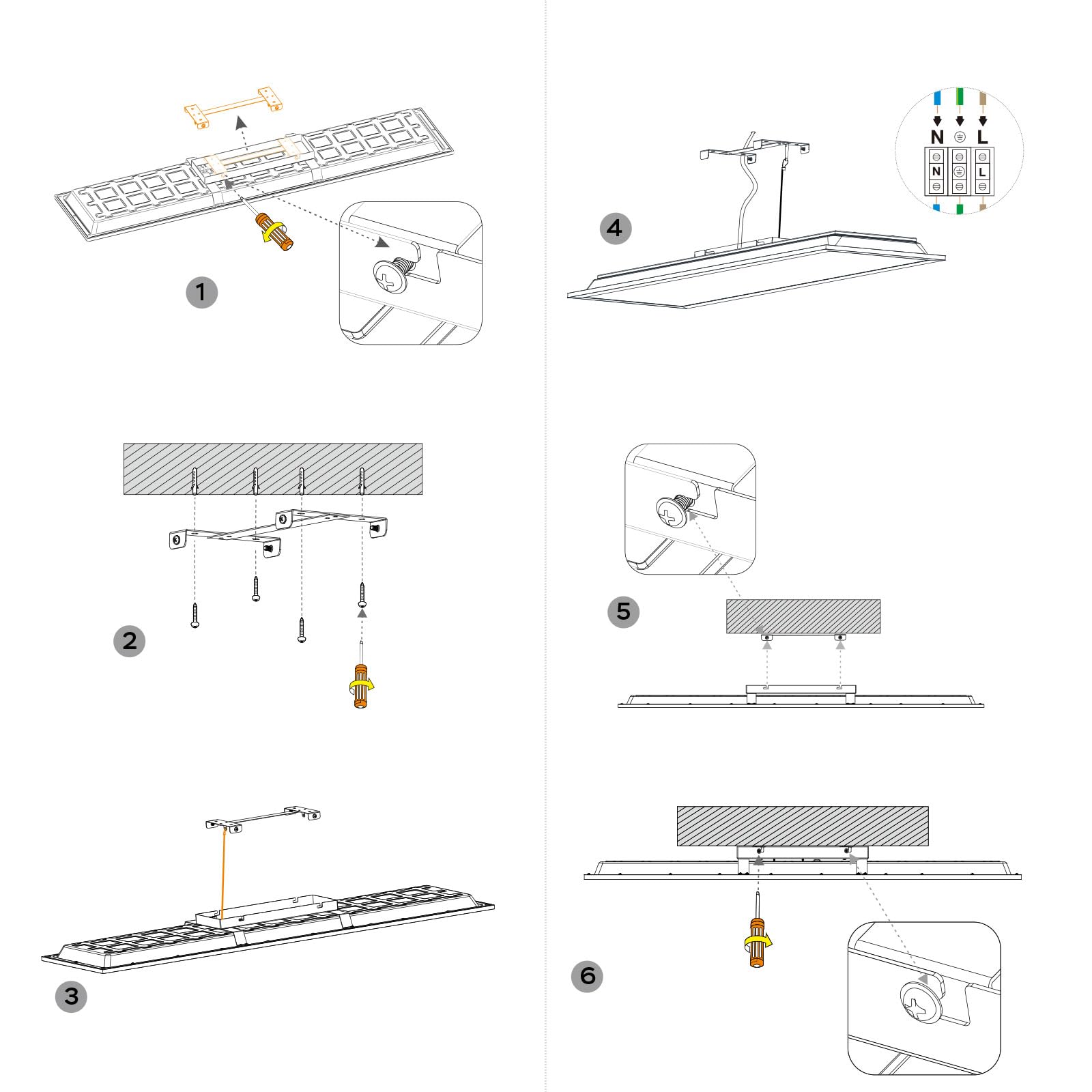 LED Panel 100x25cm, Deckenleuchte Dimmbar mit 30W 3000-6500K, LED Deckenlampe Flach mit Fernbedienung, Panelleuchte Decke Rechteckig für Büro Küche Wohnzimmer Schlafzimmer Badezimmer