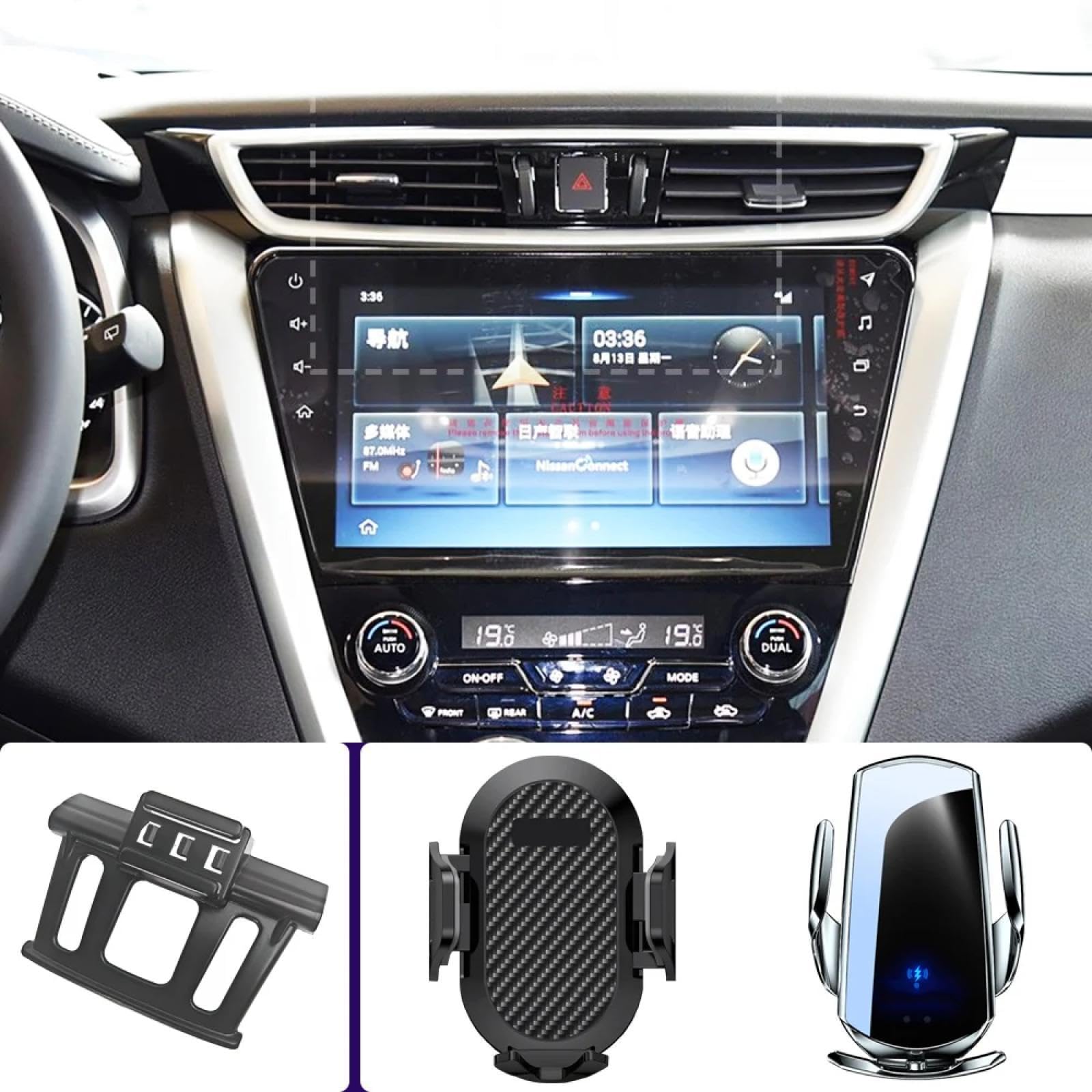 Porta Cellulare Auto per Nissan Murano Z52 2015-2023, Supporto per Telefono da Auto con Base Fissa Speciale