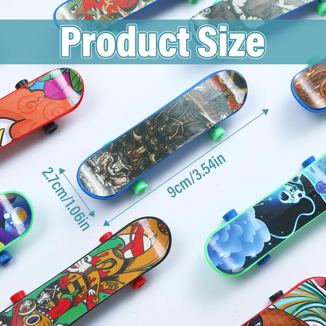 Mini skateboard Mini pattini da dito da 20 pezzi, eleganti pattini da dito, mini pattini,regali di compleanno per bambini con skateboard,pattini professionali(stili casuali)