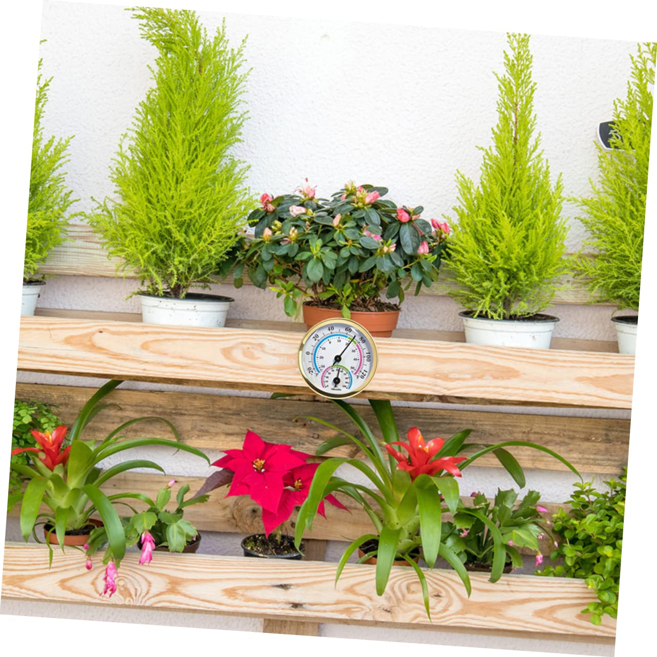 BESPORTBLE 5pezzi Termometro e Igrometro Multifunzionale Da Giardino Sensore Per Misurazione Temperatura e Umidità Design Elegante Per Uso Ed Esterno Facile Da Installare Per Uffici e