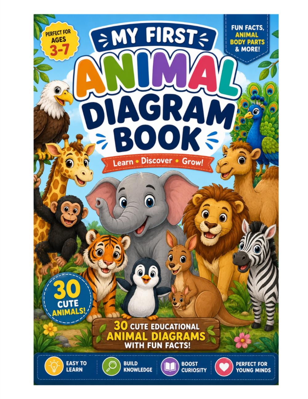My First Animal Diagram Book: 30 Cute Educational Animal Diagrams with Fun Facts