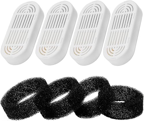 Pawque Filtros oficiales de fuente de agua para gatos, esponjas de repuesto y prefiltro para fuente automática de agua para perros de 4.0L135 onzas