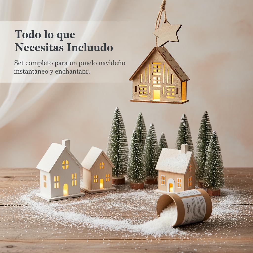 in Legno Luminosa, Set decorativo natalizio composto