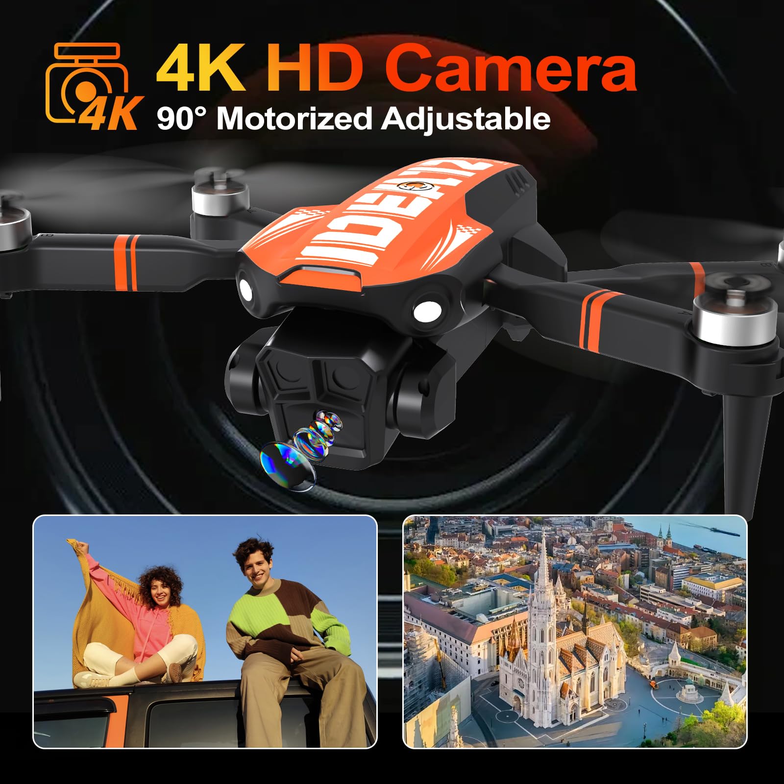 LE-IDEA GPS Drohne mit 4K Kamera für Erwachsene, Professionelle Drohnen mit 5G Übertragung, intelligenter GPS-Rückflugfunktion, 3 Geschwindigkeitsmodi, RC Quadcopter Bürstenloser Motor für Anfänger