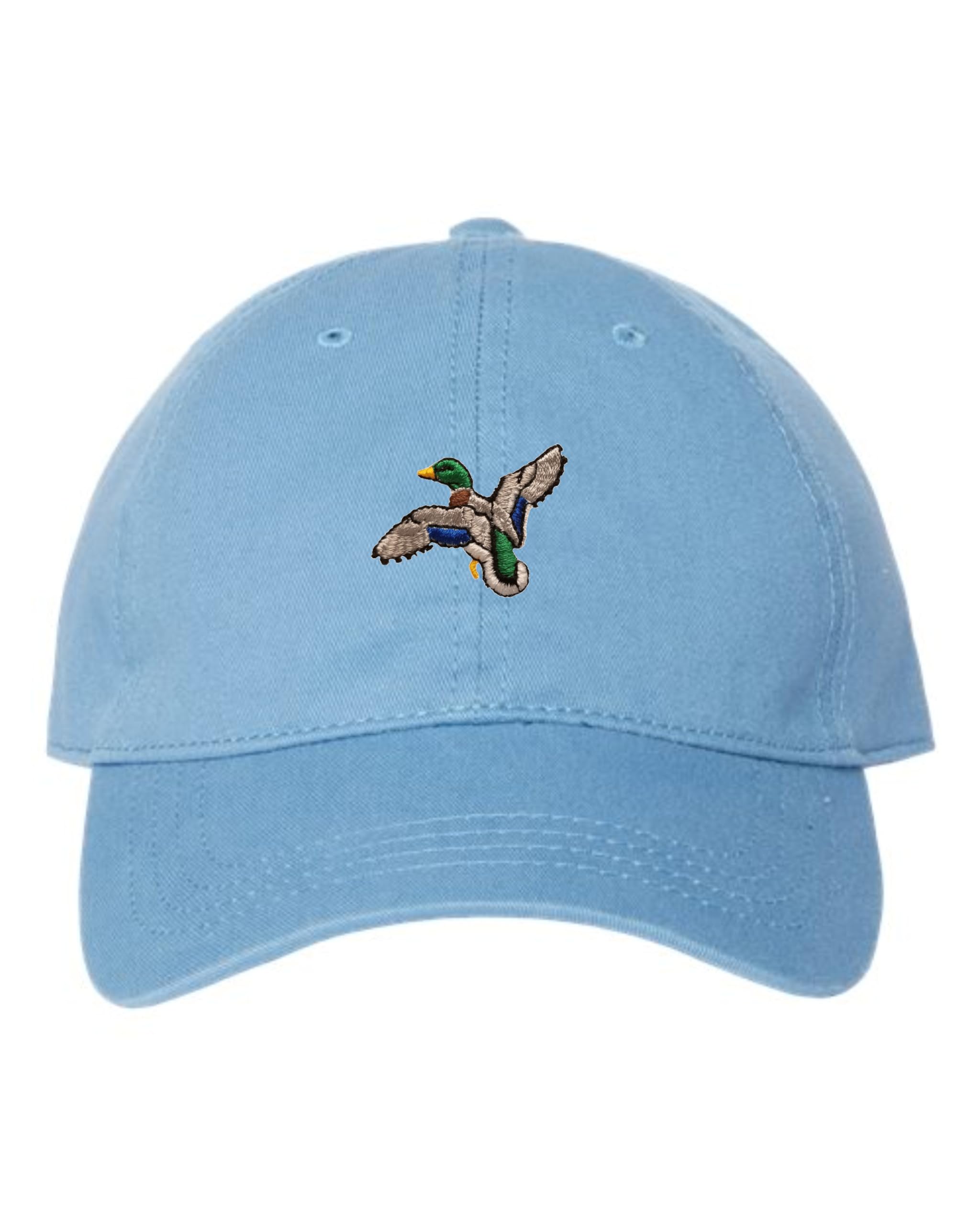 One Size Sky Blue Dad Mallard Duck Embroidered Hat