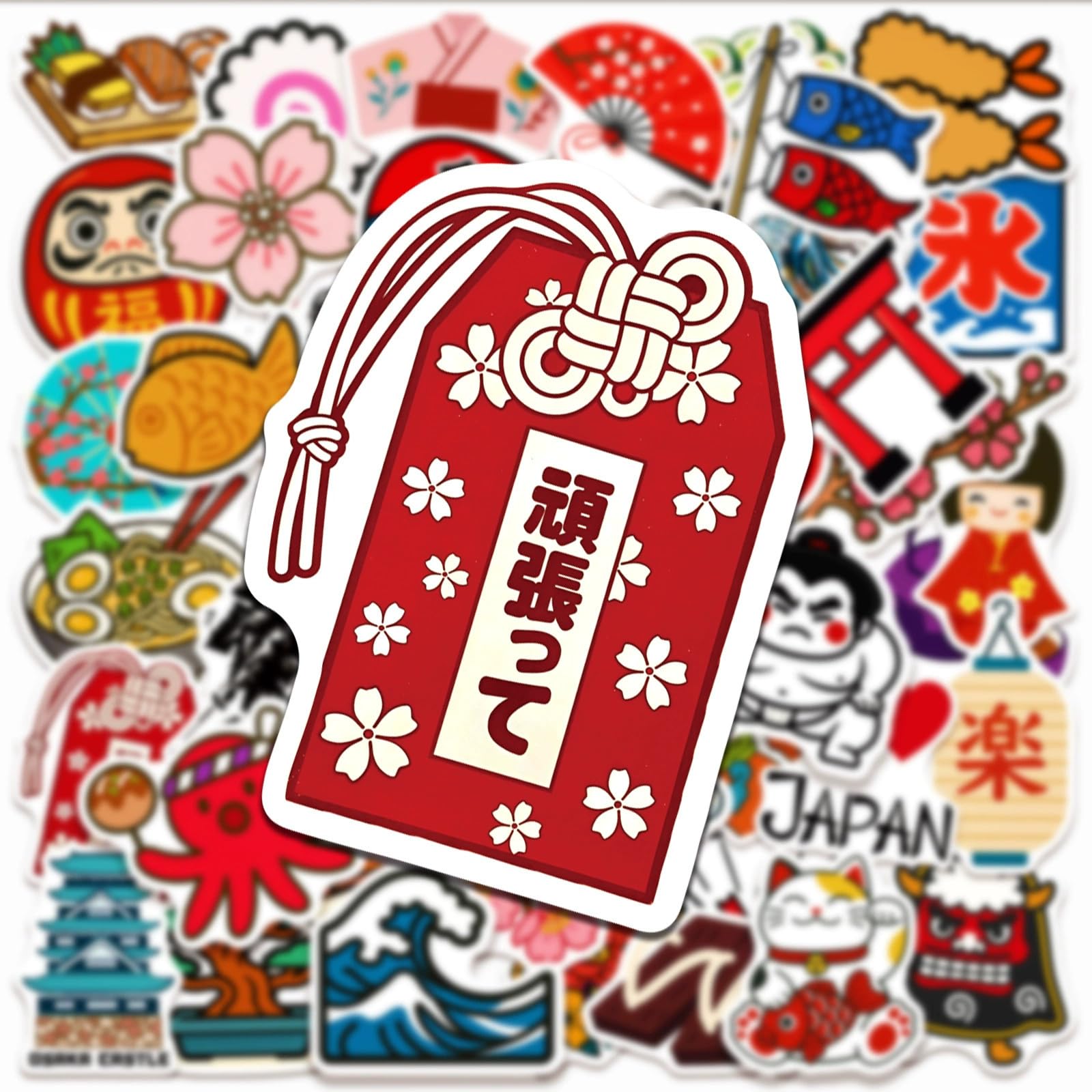 Japan Travel Stickers 50 Pcs Vinyl Waterproof Decal for Laptop Water Bottle Phone Car Window Bike Motorcycle Stakeboard Scrapbook Japanese Traditional Culture Sticker Gifts (Travel)