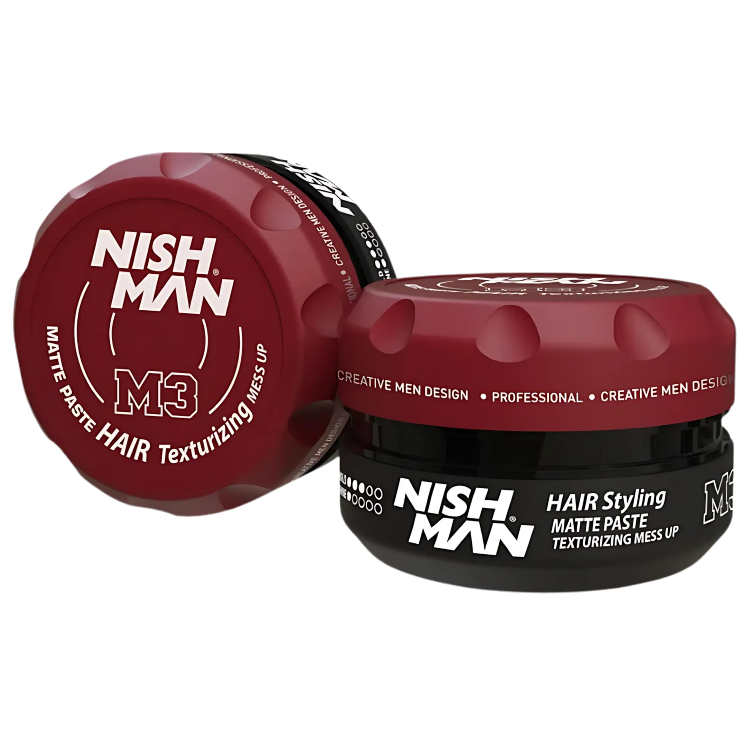 NISHMAN M3 Hair Styling Wax - Matte Paste Texturising Mess Up 100g - Matte Finish, Flexibile Hold, Natural Look