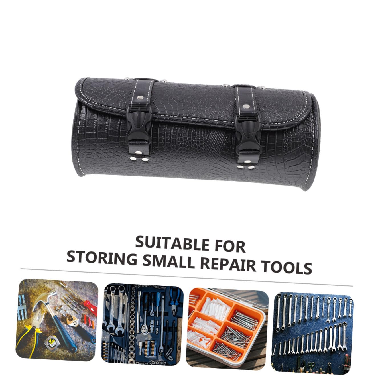 Yardwe Borsa Laterale in Pelle per Moto, Borsa Portaoggetti Posteriore da Viaggio, Accessorio Pratico per Motociclisti per Spostamenti Quotidiani e Gite Weekend