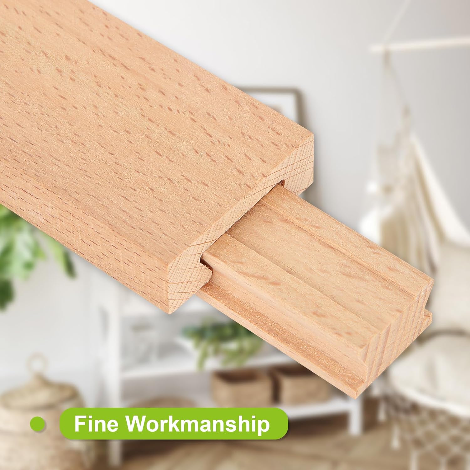 LANIAKEA 6PCS Wood Drawer Slide 16 Inches Wooden Drawer Slides Bottom Mount Center Mount Drawer Slides Replacement Part