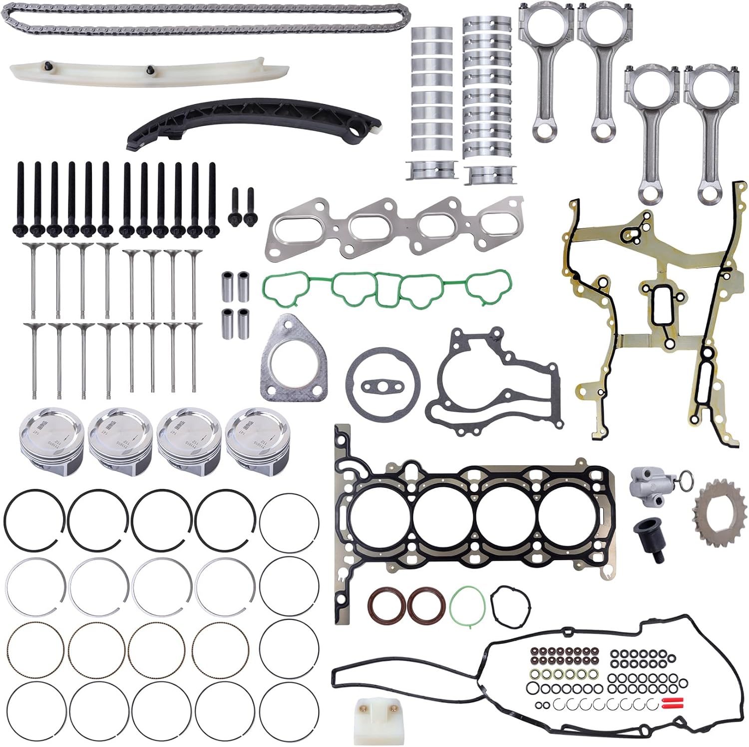 labwork Complete Engine Overhaul Kit Replacement for Buick Encore 1.4L Turbo DOHC 16-Valve Engine 2013-2016 HSCV001 55577096