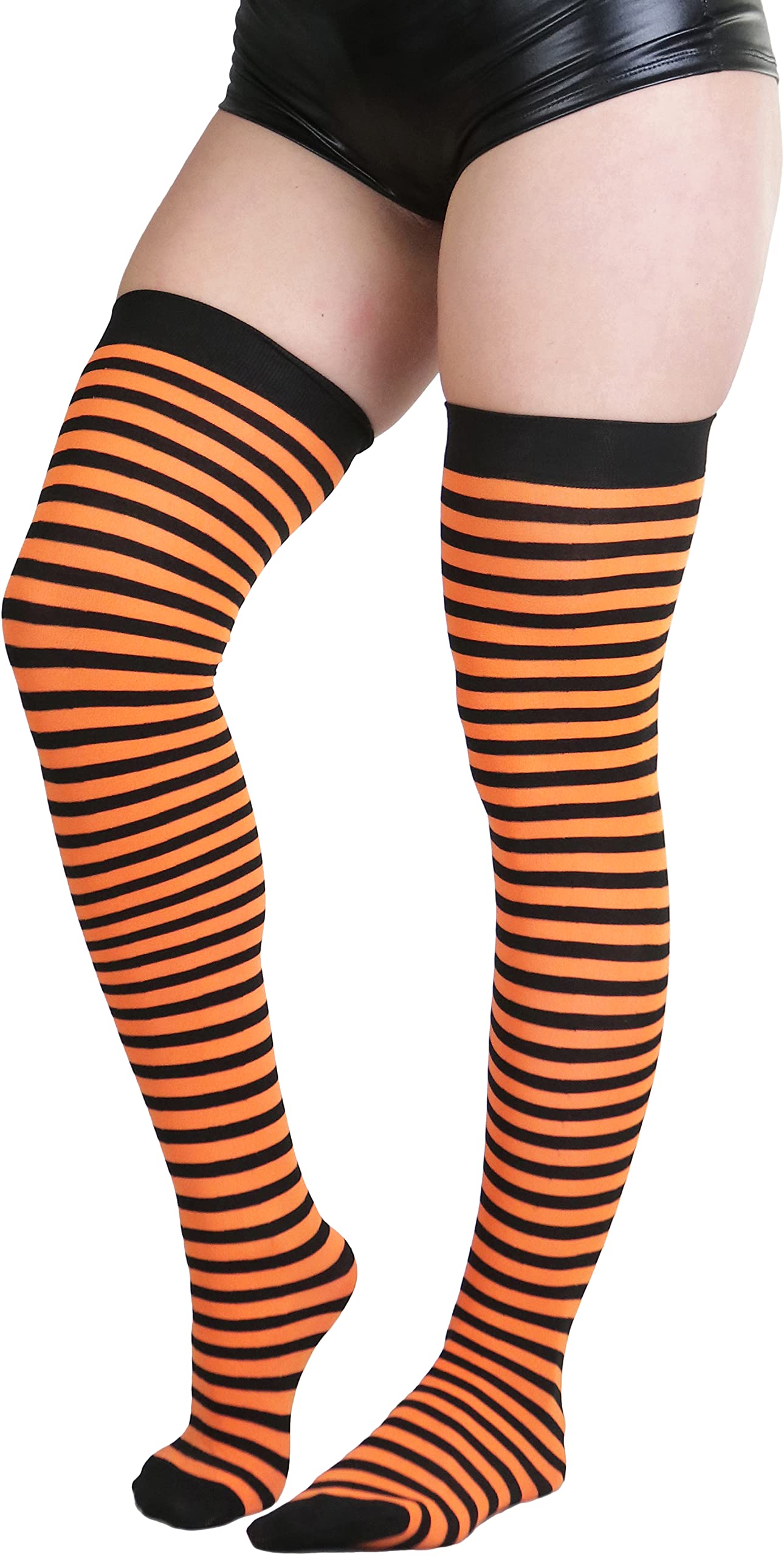 ToBeInStyle Women’s Opaque Hosiery Thin Striped Thigh High Long Stocking