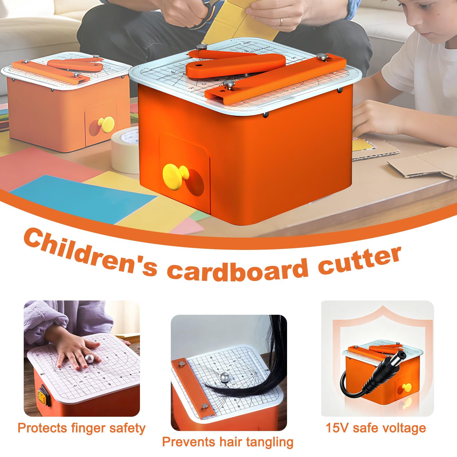 SHAHRYAR Taglierina per Cartone per Bambini, Giocattolo Sicuro per Tagliare Il Cartone, Design con Lama Nascosta, Taglierina per Cartone Sicura per Bambini dai 6 Anni in su