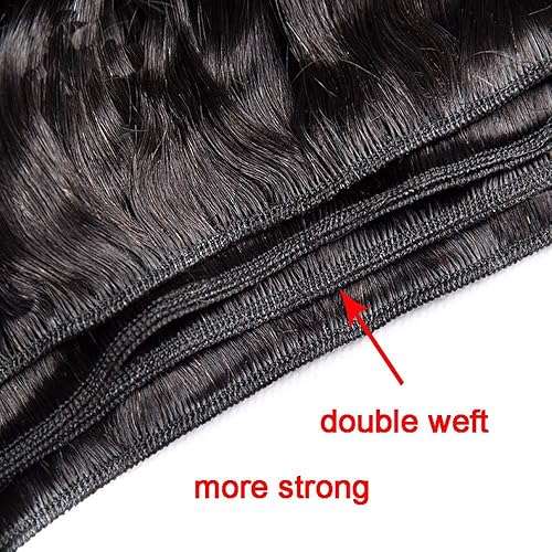 Miniatura 7 de 4 manojos de cabello humano brasileño ondulado con agua, 4 manojos de cabello humano virgen ondulado para mujeres negras, 4 manojos de cabello