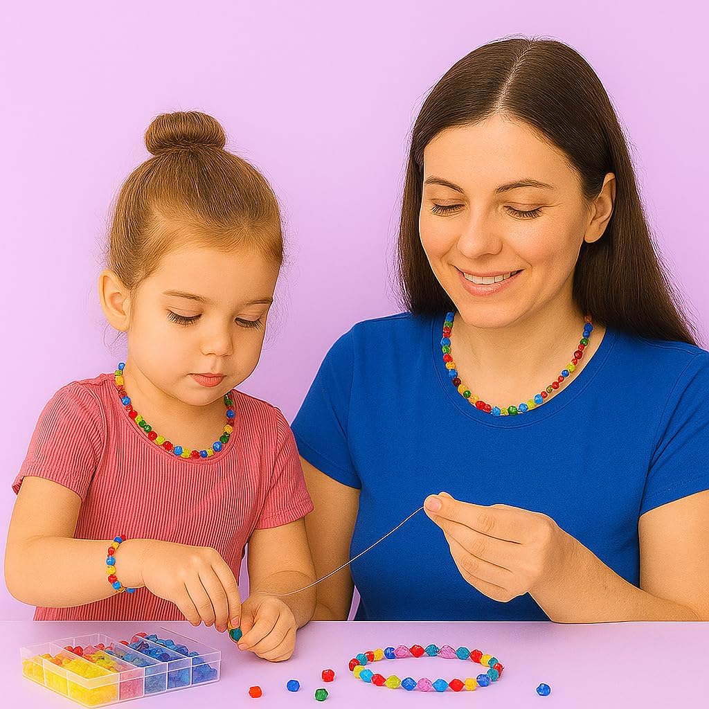 YITOHOP Bicone Glass Beads,1500pcs 48 Colors 6mm Sparkly Crystal Beads, Faceted Bracelet Beads Loose Craft Bead for Friendship Bracelet Necklace Earring Jewelry Making - Image 4