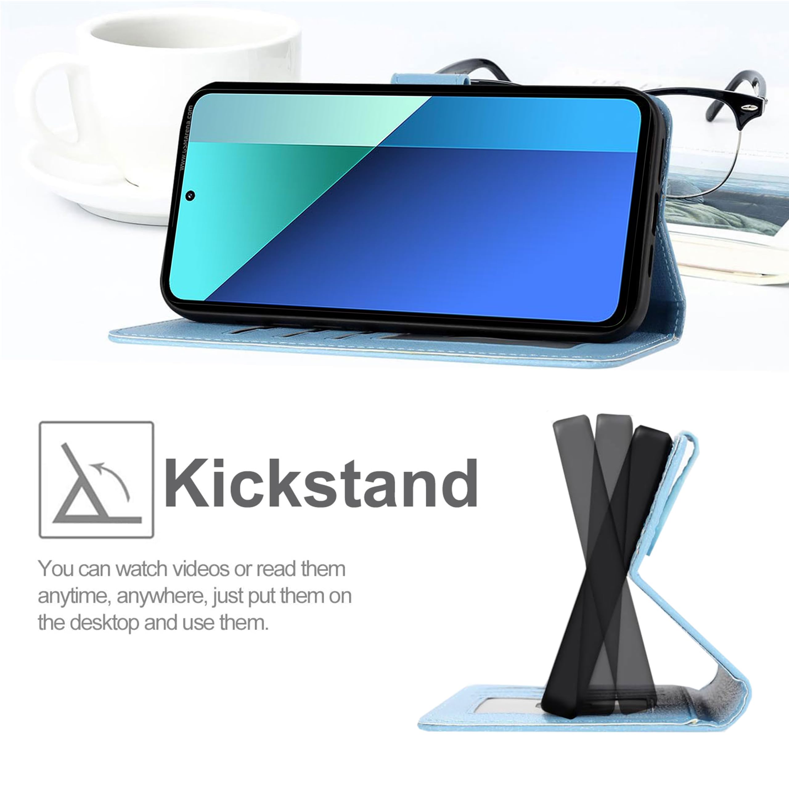 GOKEN Cover per Nokia G21, Custodia Folio in Pelle Flip Wallet Libro Case con Portafoglio, Premium PU/TPU Magnetica Cover con Supporto di Stand/Carte Slot (Nero
