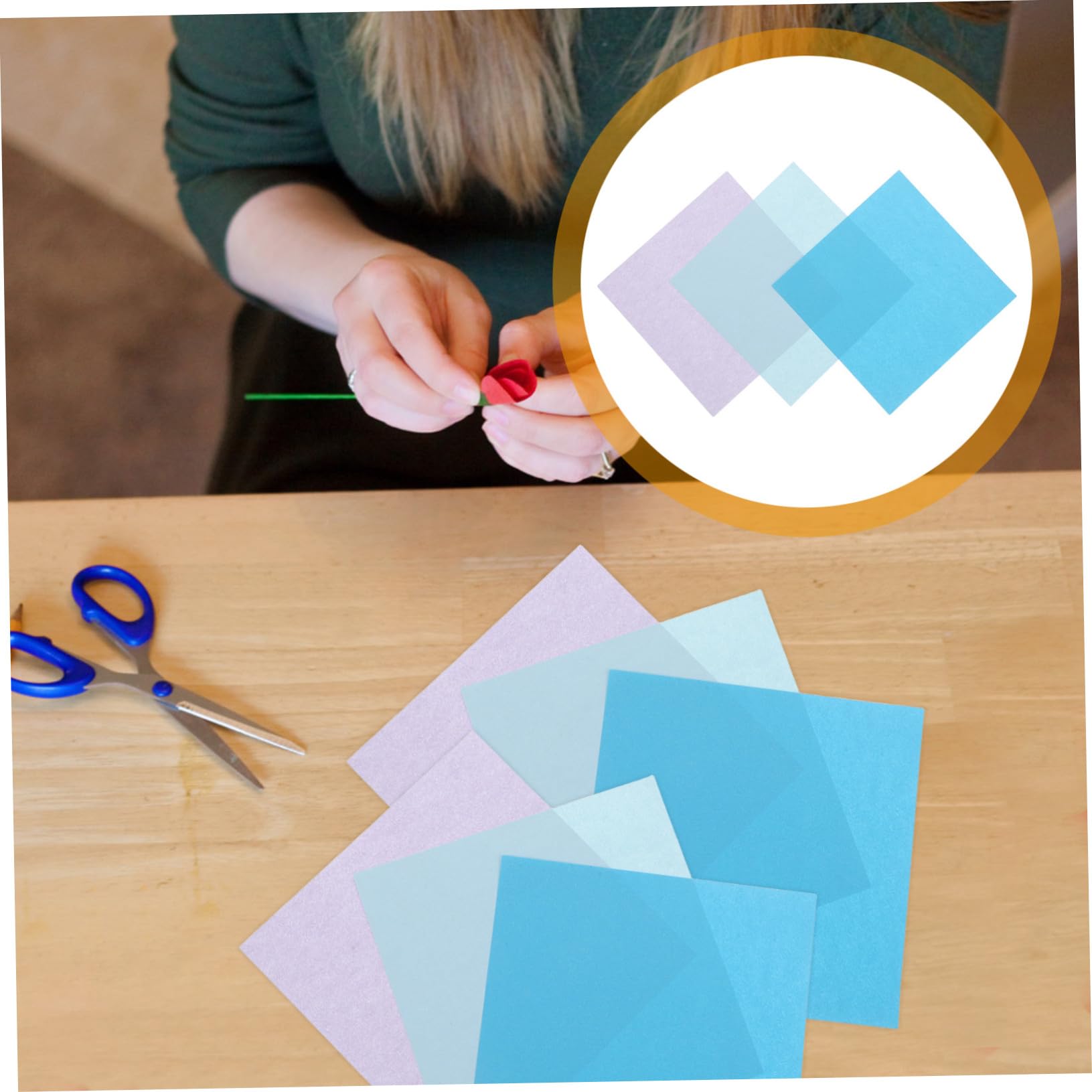 Farbiges Origamipapier für Kinder, 15cm, Doppelseitig, 600 Blatt