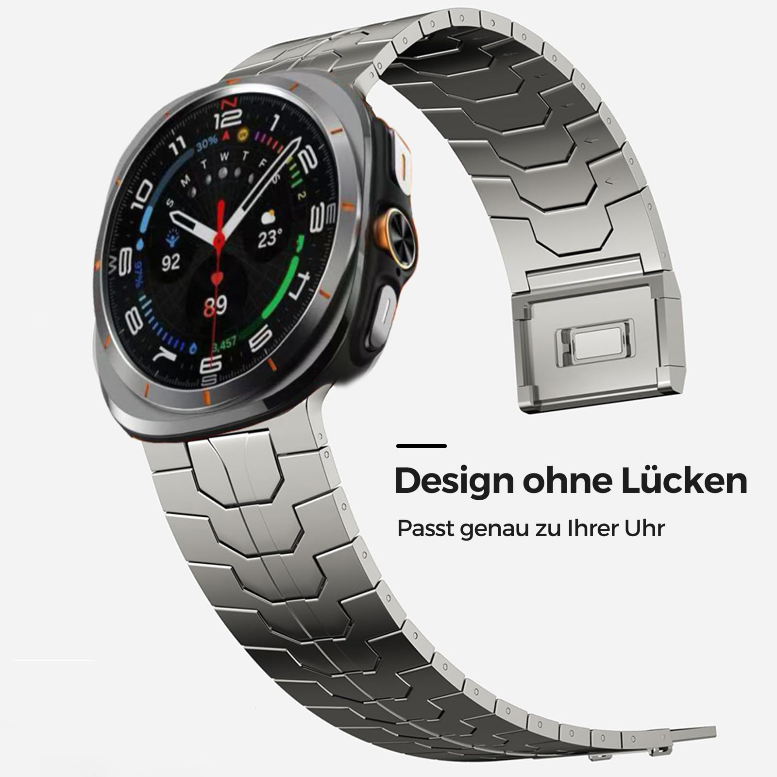 Bracelet magnétique en titane pour Samsung Galaxy Watch 7 Ultra 47 mm, bracelet de montre sans Gap, avec sangle à boucle intégrée