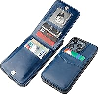 Vista 18 de KIHUWEY Compatible con iPhone 14 Pro Max Funda Billetera con Tapa con Soporte para Tarjeta de Crédito, Cierre Magnético de Cuero Premium, Función