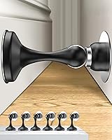 Vista 13 de Crosize Topes magnéticos para puerta, paquete de 4, topes de puerta de acero inoxidable para montaje en pared y piso, soporte de puerta mantiene