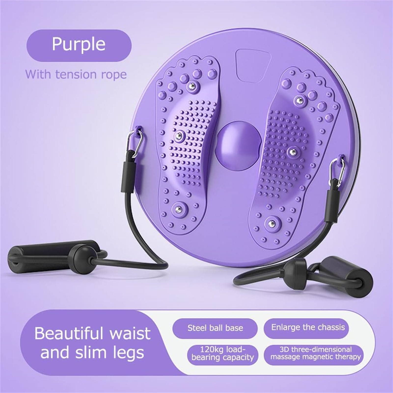 Pedana Girevole per Fitness con Fasce di Resistenza, 28 cm