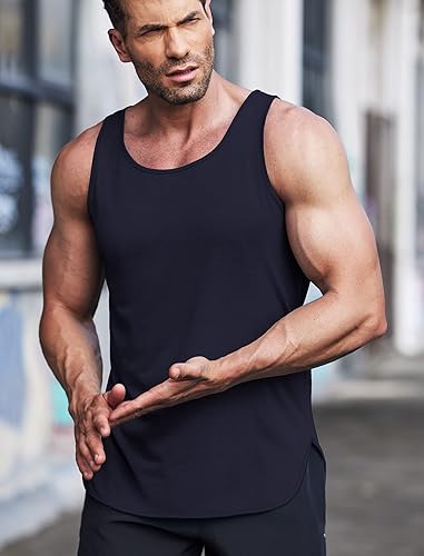 Miniatura 2 de COOFANDY Camiseta sin mangas de secado rápido para hombre, paquete de 3 camisetas sin mangas para gimnasio, culturismo