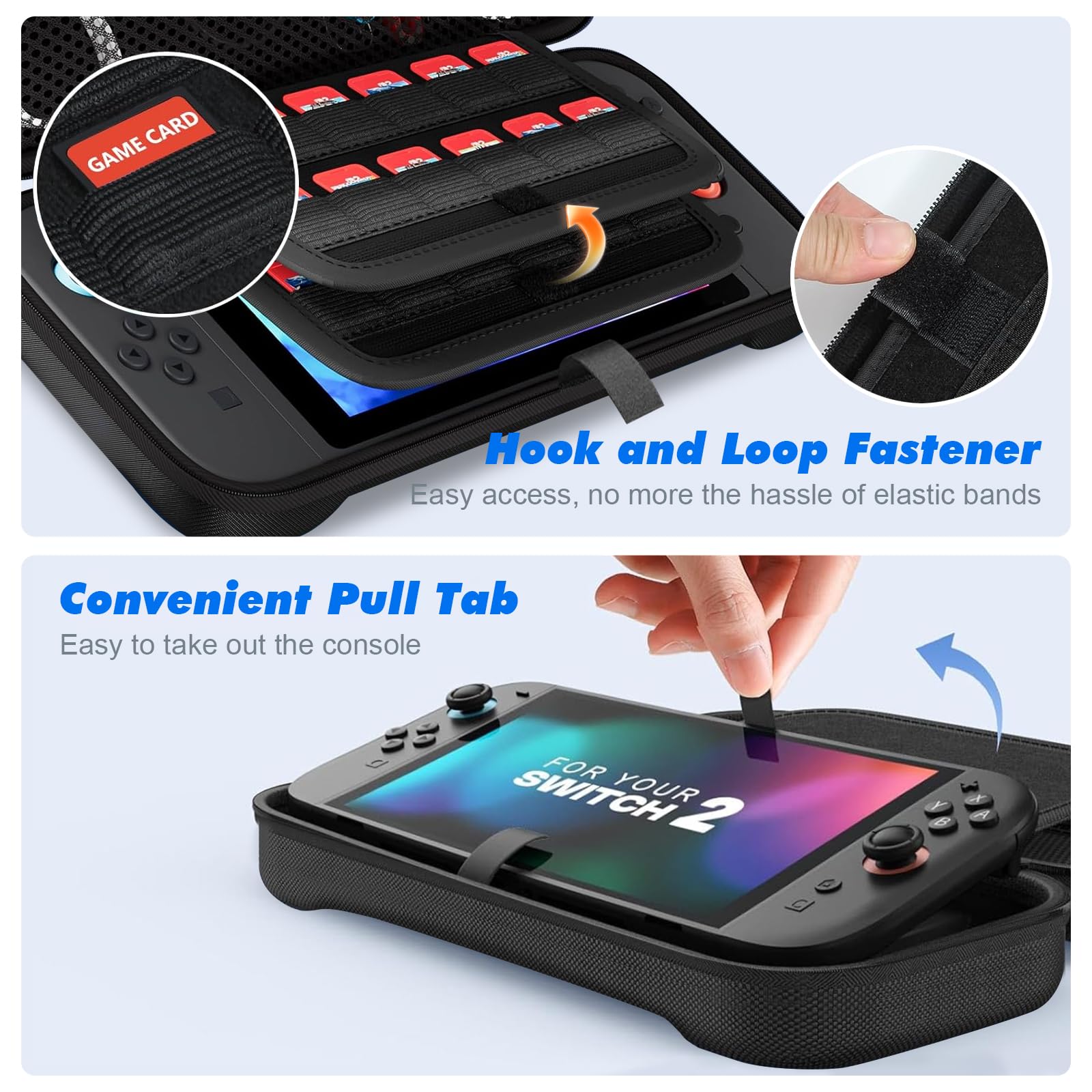 JYGamhanbil Borsa da Viaggio per Lenovo Legion Go S 8ARP1 Console Gioco Portatile,Custodia Trasporto Copertura Rigida EVA con Stand e Tasca Rete per