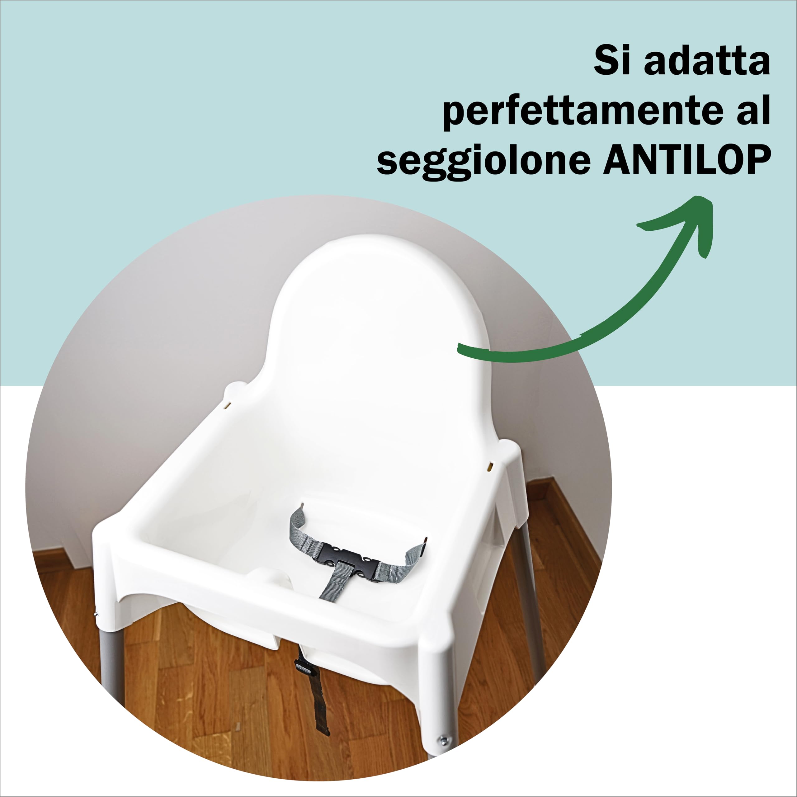 Cintura Seggiolone compatibile con IKEA ANTILOP Cinghie Sicurezza a 3 Punti Accessori Ricambio