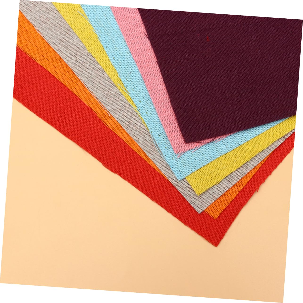 NUOBESTY 14pièces Tissus Lin Unis Pour Patchwork Matériaux Pour Couture Et Scrapbooking Couleurs Pour Quilting Et Artisanat