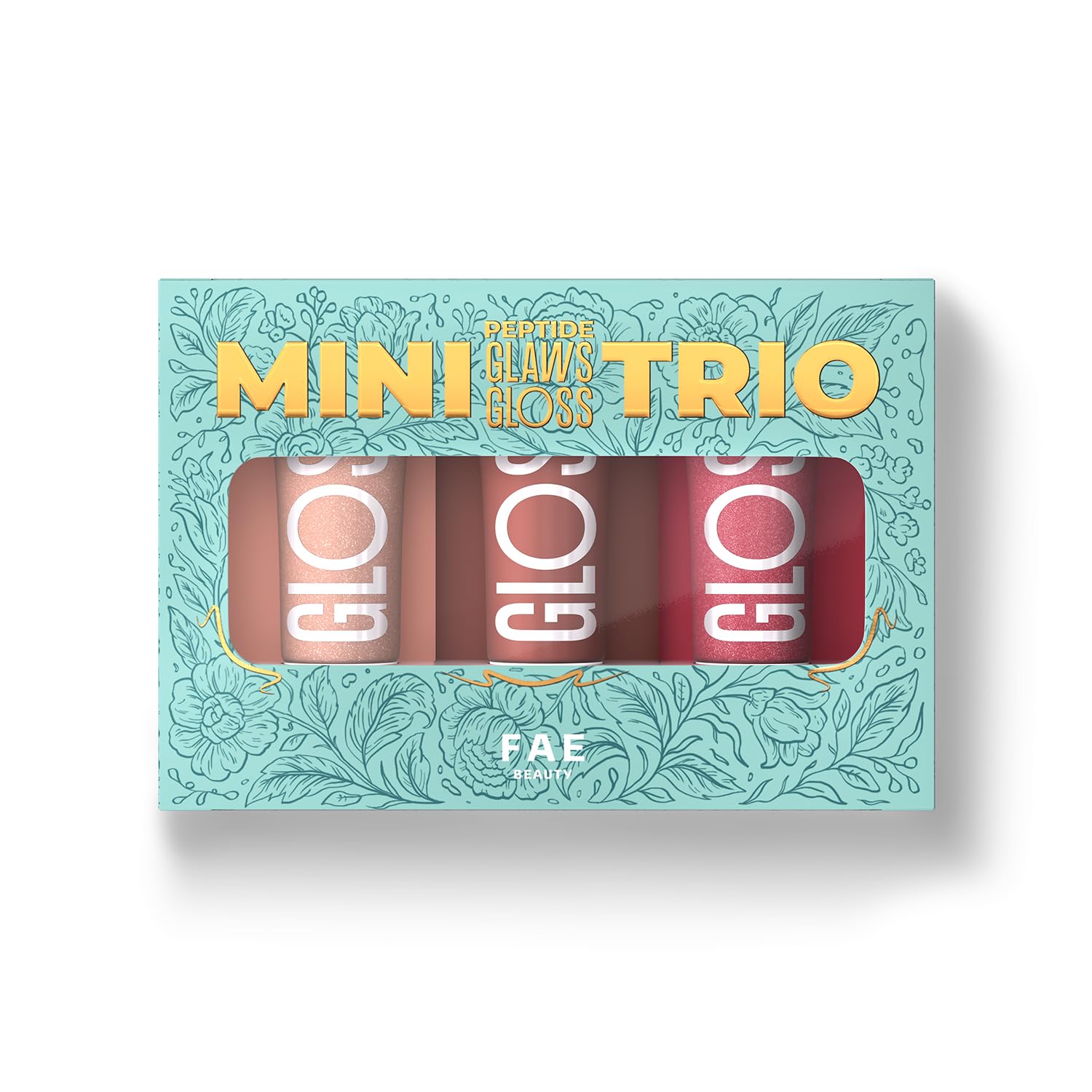 FAE Beauty Mini Peptide Lip Gloss Trio - Festive Edition | With Passionfruit Oil & Argireline to Smoothen, Even, and Soften Lips | Non Sticky | Hydrating | Vegan | Shades - Stunning | Slaying | Popping-image-24