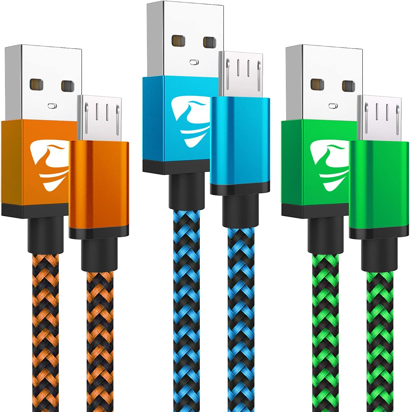 Micro USB Cable，3-Pack 6ft Micro USB Charger Compatible with PS4, High Speed Android Charging Cable for Samsung Galaxy S7 Edge S6 S5 S2 J7 J7V J5, LG K40 K20, Fire Tablet, PS4, Xbox, Kindle