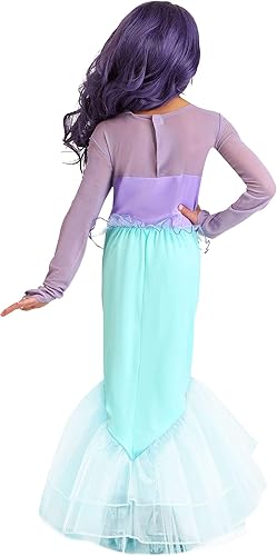 Miniatura 3 de Girl's Pretty Purple Mermaid Costume Fairytale Princess Dress with Sequined Seashell and Scale Details