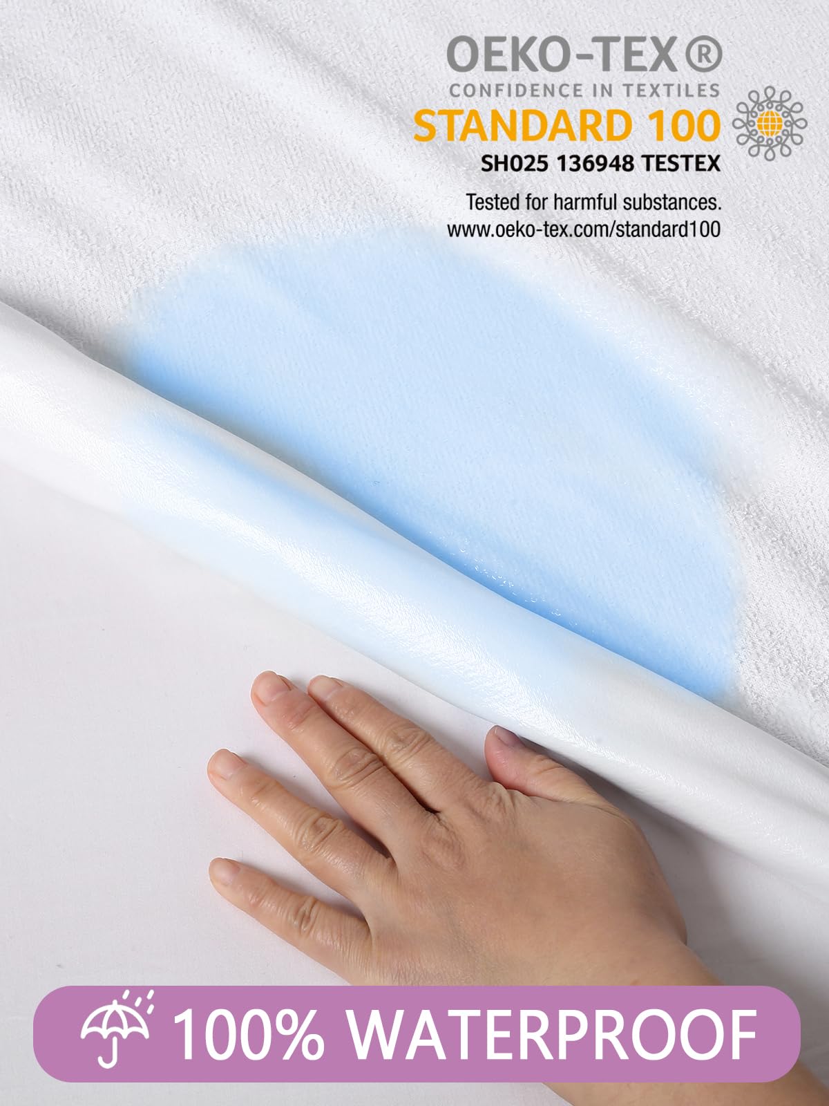 Protector de colchón impermeable lavable para cama, suave, transpirable, silencioso, para entrenamiento de orinal de 18 pulgadas de profundidad, tamaño individual XL
