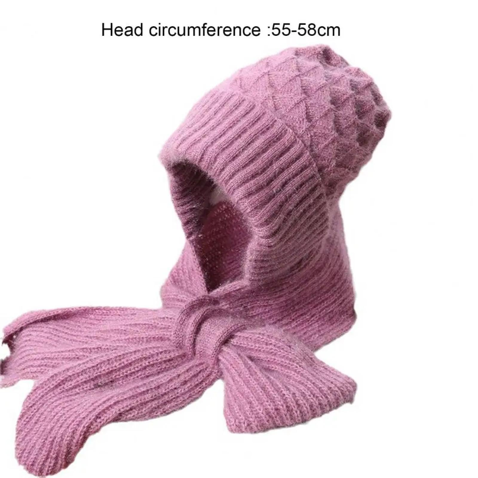 Schals Damen Tücher Halstuch Scarf Gestrickter, Superweicher, Verdickter, Winddichter Beanie-Schal