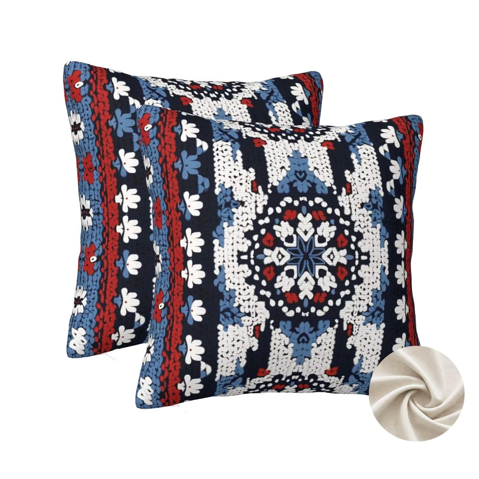 Housse coussin Afrique 60x60 cm lot de 2 taies d'oreillers pour coussin canapé déco