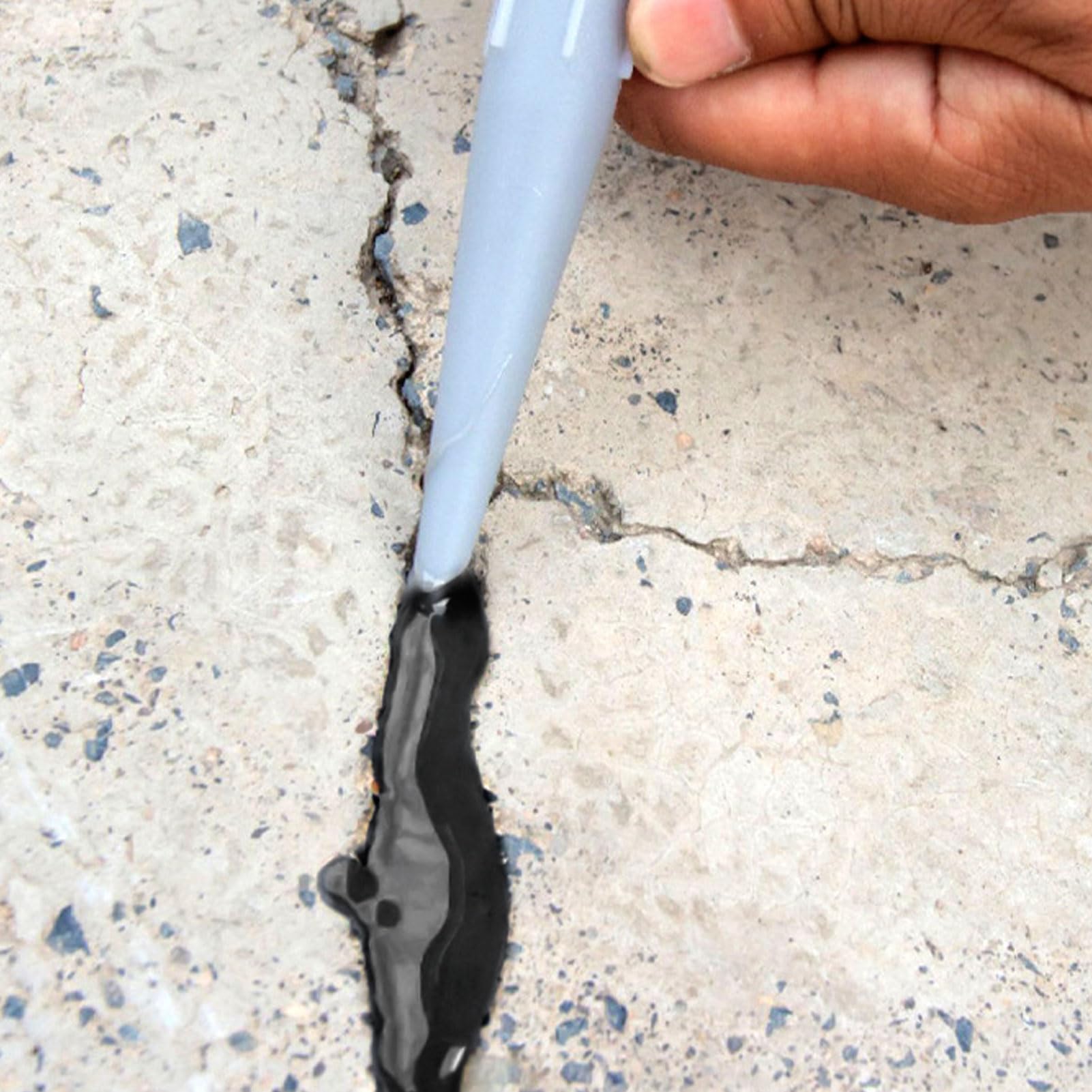 Malta di riparazione per calcestruzzo, asfalto fessurazione, malta per fughe interne, fessure per calcestruzzo, riparazione bitume, impermeabilità, antigelo per fughe in muratura (nero*2)