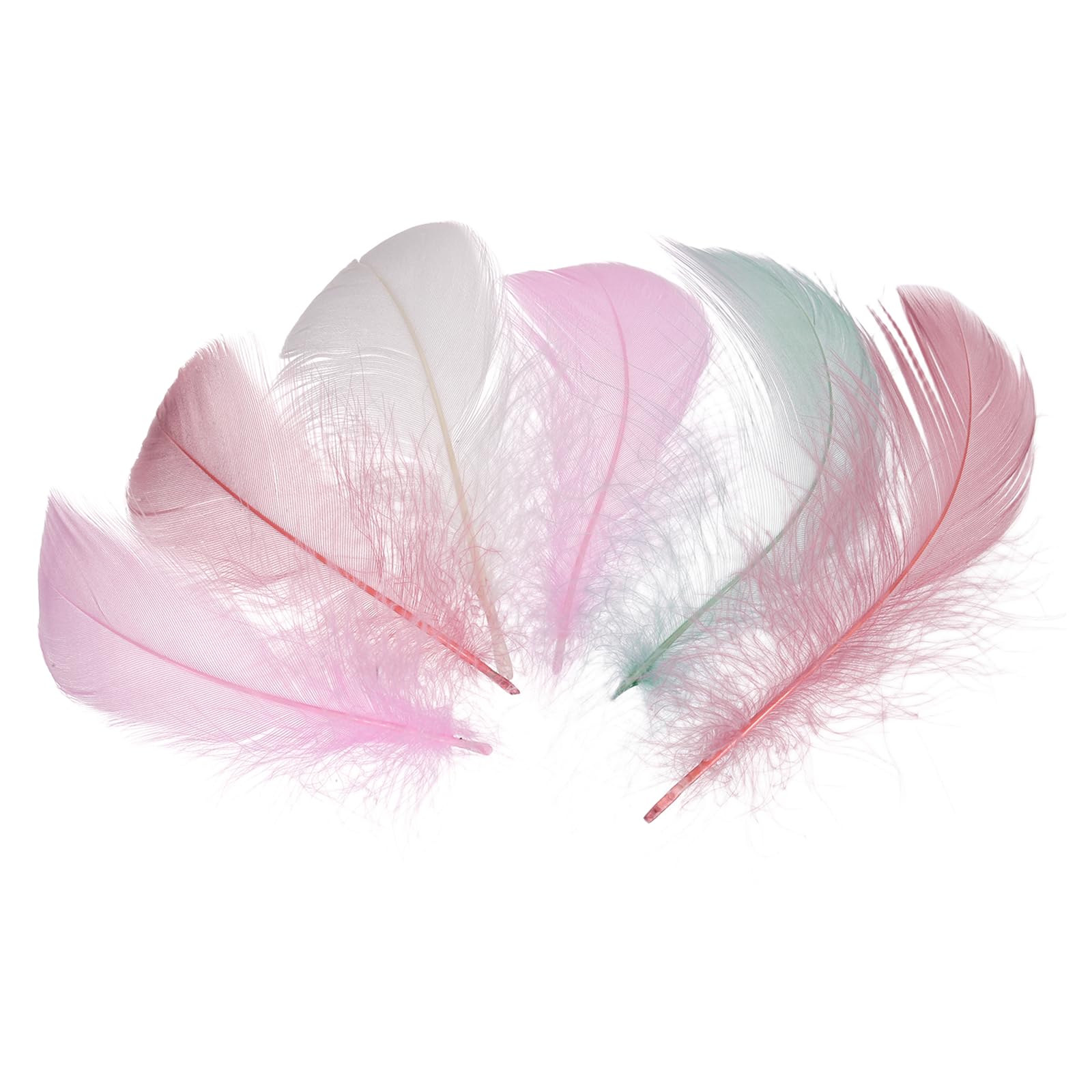 sourcing map 300 Pcs Morandi Mix Craft Feathers, 2-4 Inch Colored Feathers for Crafting, Fluffy Feather Bulk for DIY Crafts, Dream Catcher Supplies, Wedding Party Decoration
