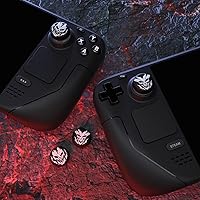 Vista 7 de PlayVital Thumb Grip Caps for Steam Deck LCD, Silicone Thumbsticks Grips Joystick Caps for Steam Deck OLED - Fire Demons