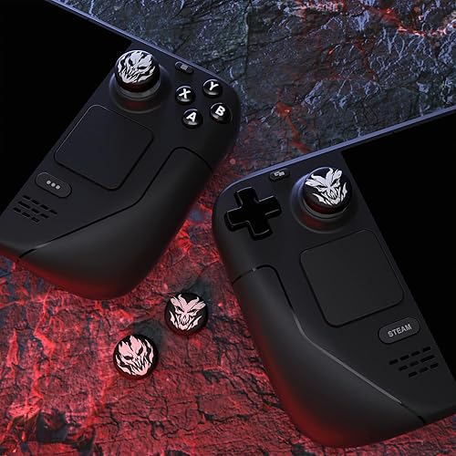 Miniatura 7 de PlayVital Thumb Grip Caps for Steam Deck LCD, Silicone Thumbsticks Grips Joystick Caps for Steam Deck OLED - Fire Demons