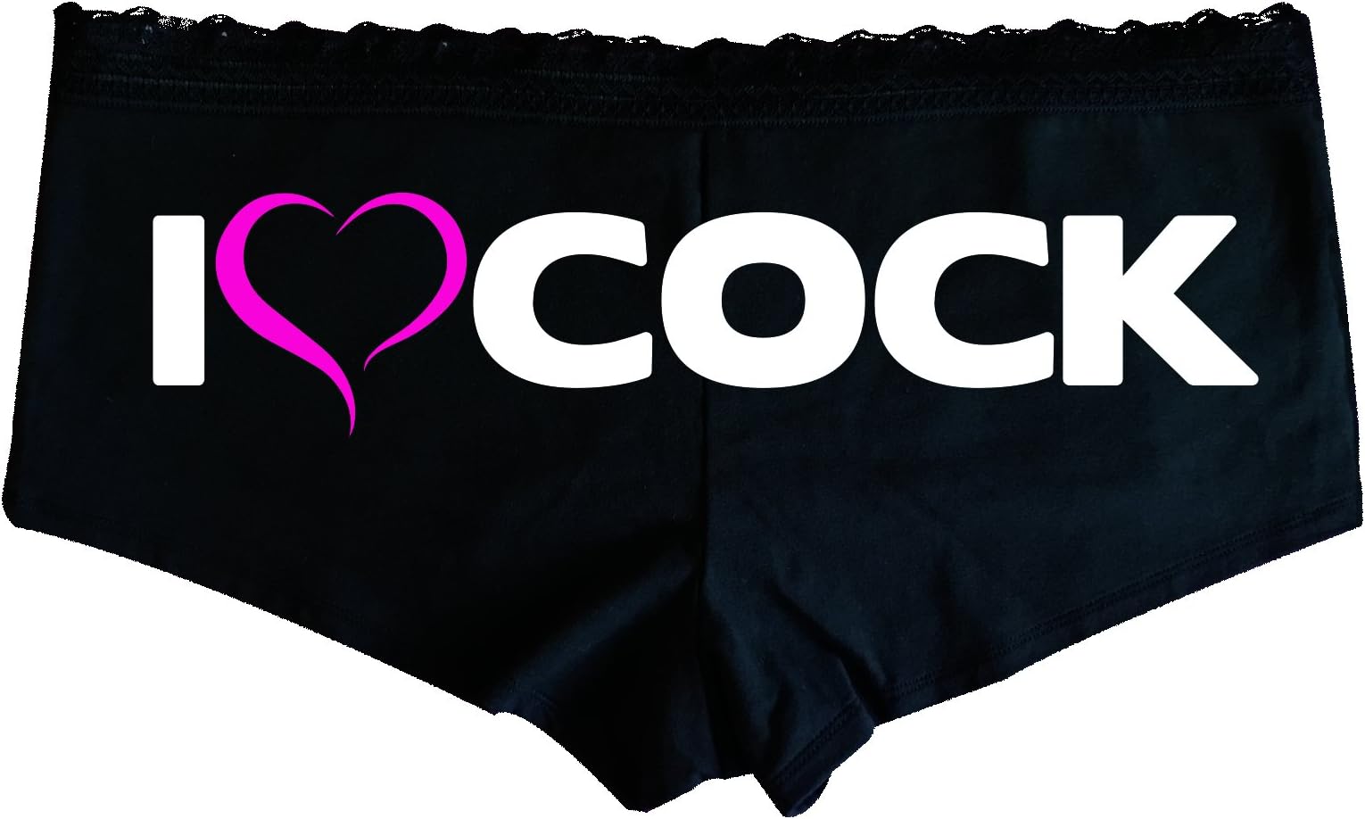 I Love Cock Curvy Sexy Plus Size Booty Shorts Boyshort Bottom Sexy Panties
