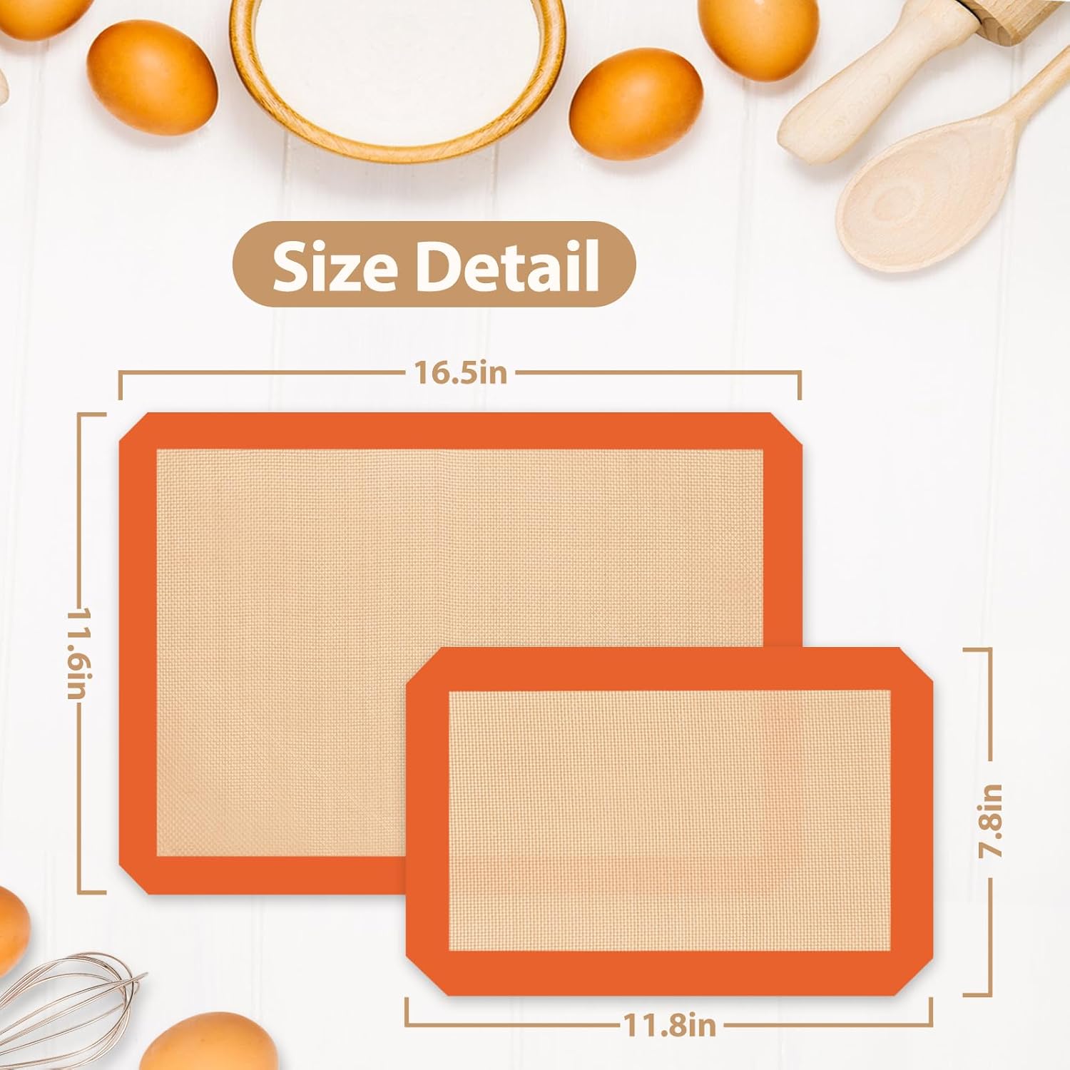 Silicone Baking Mat, Reble Silicone Oven Baking Sheet, Heat Resistant