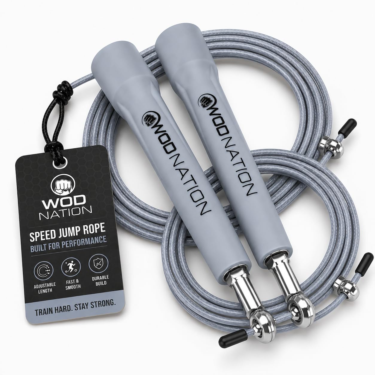 WOD Nation Speed Jump Rope – Blitzschnelle Springseile – Ausdauertraining für Boxen, MMA, Kampfsport oder einfach nur fit bleiben