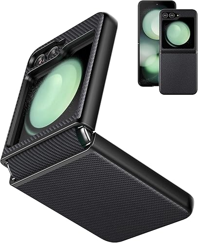 Eastcoo Funda para Samsung Galaxy Z Flip 5 con protección de bisagra, ajuste delgado, ligero, a prueba de golpes, Galaxy Z Flip 5, color negro