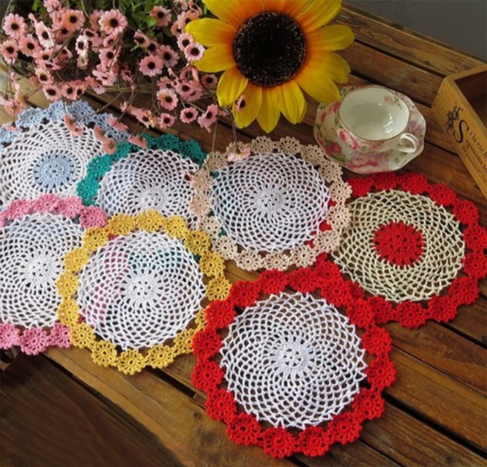 Amazon.com: Fennco Styles Handmade Two-Tone Floral Crochet Tray