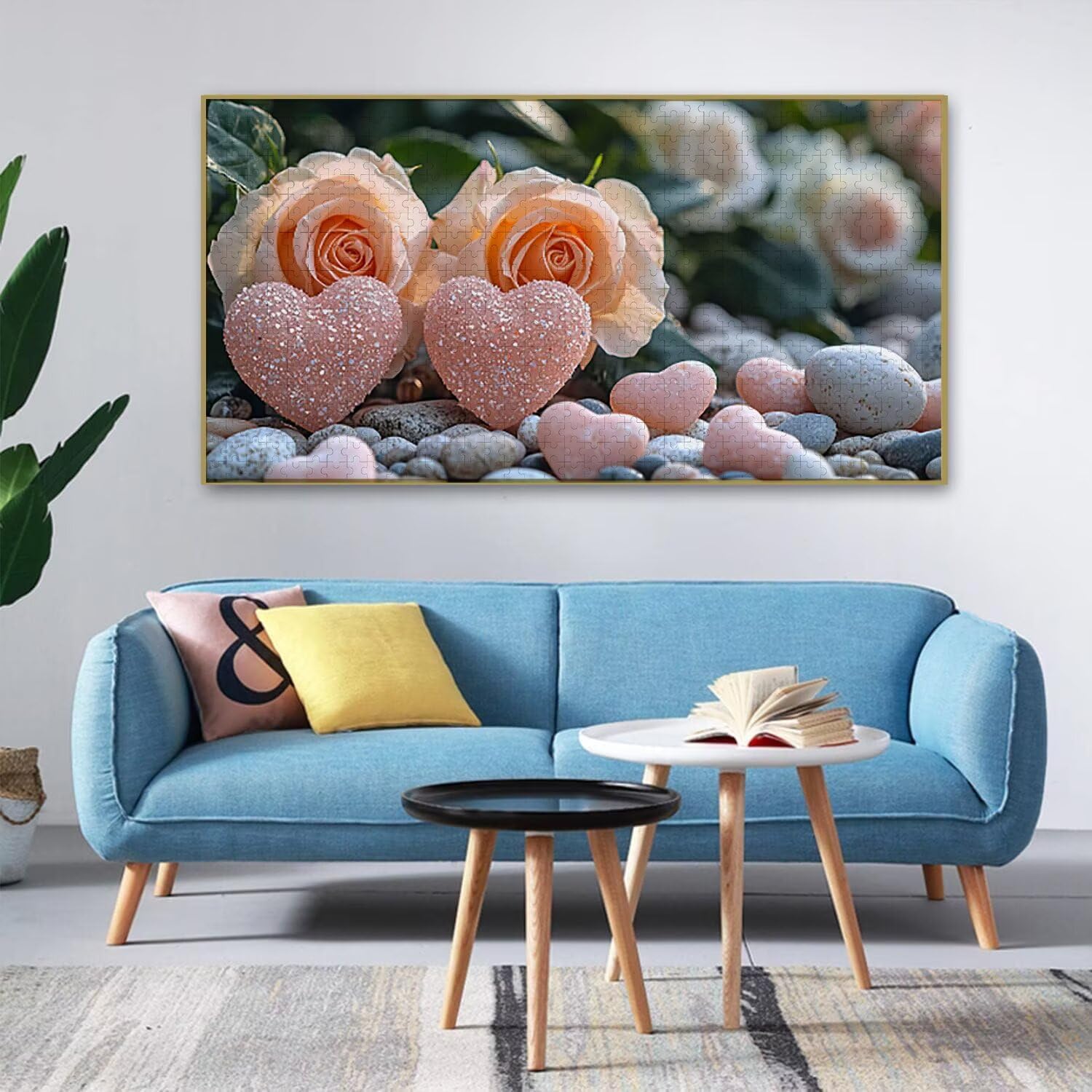 Puzzle dla dorosłych 1100 elementów, Różowe puzzle miłosne, dla dorosłych Puzzle klasyczne i od 14 lat junior, rodzinne puzzle domowe rozrywka prezent 87x42cm l-671