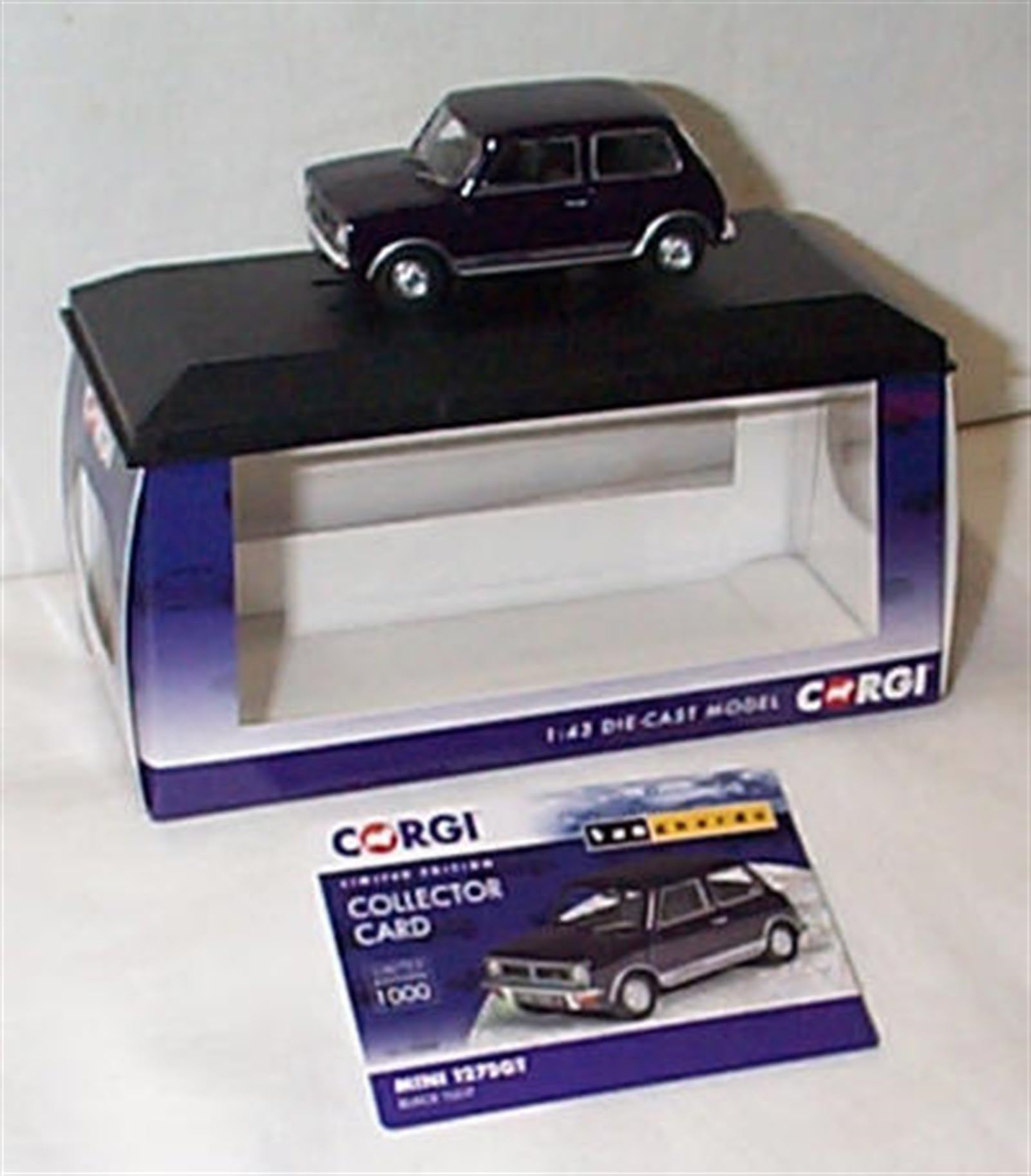 Corgi Vanguards Austin Mini 1275GT Black Tulip 1972 vehicle 1:43 scale diecast model